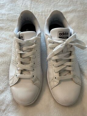Adidas White Leather Sneaker Size 7.5